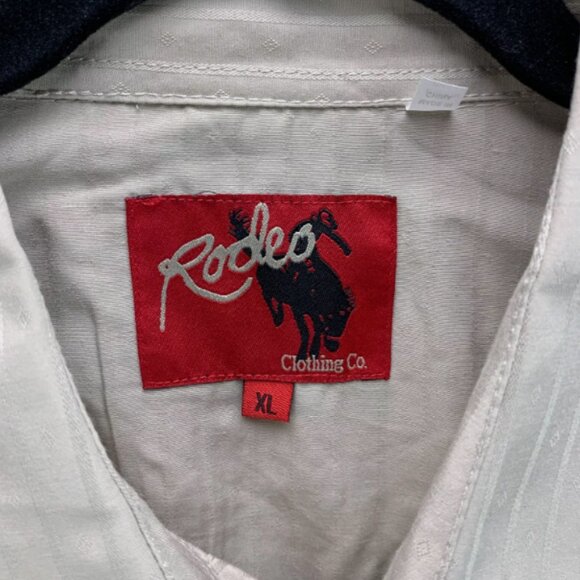 Rodeo Clothing Co Shirt Mens Extra Large Tan Pearl Snap Western Rodeo Cowboy‎ - Picture 7 of 15